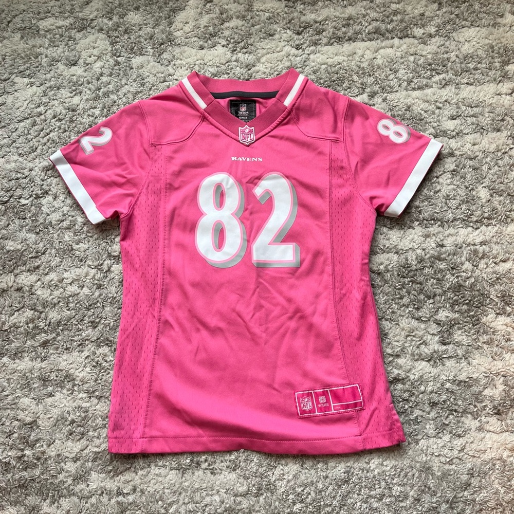 NFL Pink Ravens  82  Girls Jersey